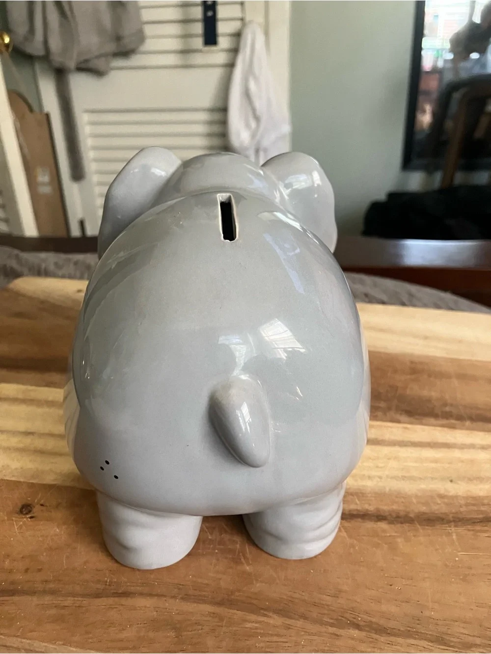 Vintage Ceramic Cartoon Elephant Coin Bank